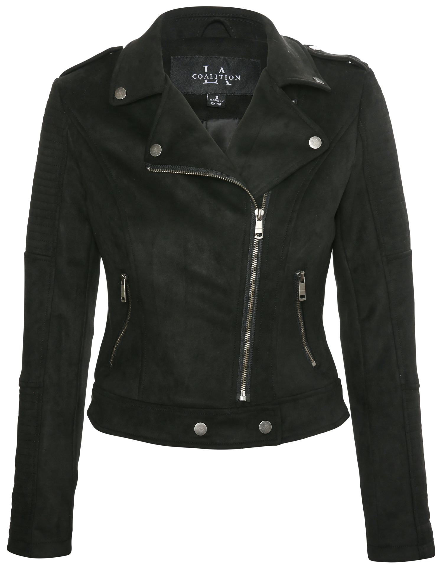 Vegan Suede Moto Jacket